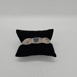 Oneida cuff bracelet silver tone